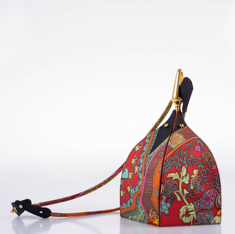Hermès Unique Silk ‘Art des Steppes’ Yurt Runway Bag - 1991