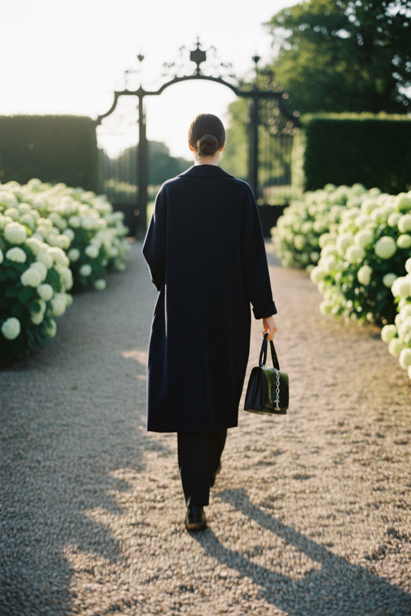Hermès Vintage Black Box Calf Bonwit Teller Bag Sterling Silver Chaine d'Ancre