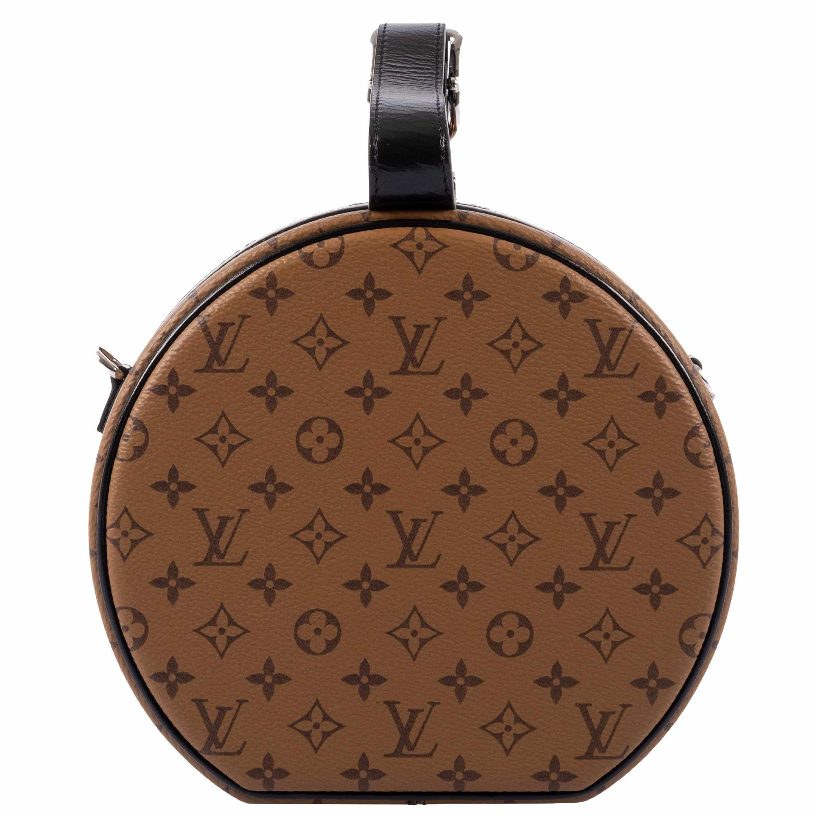 Louis Vuitton Petite Boite Chapeau Reverse Monogram Leopard Silver