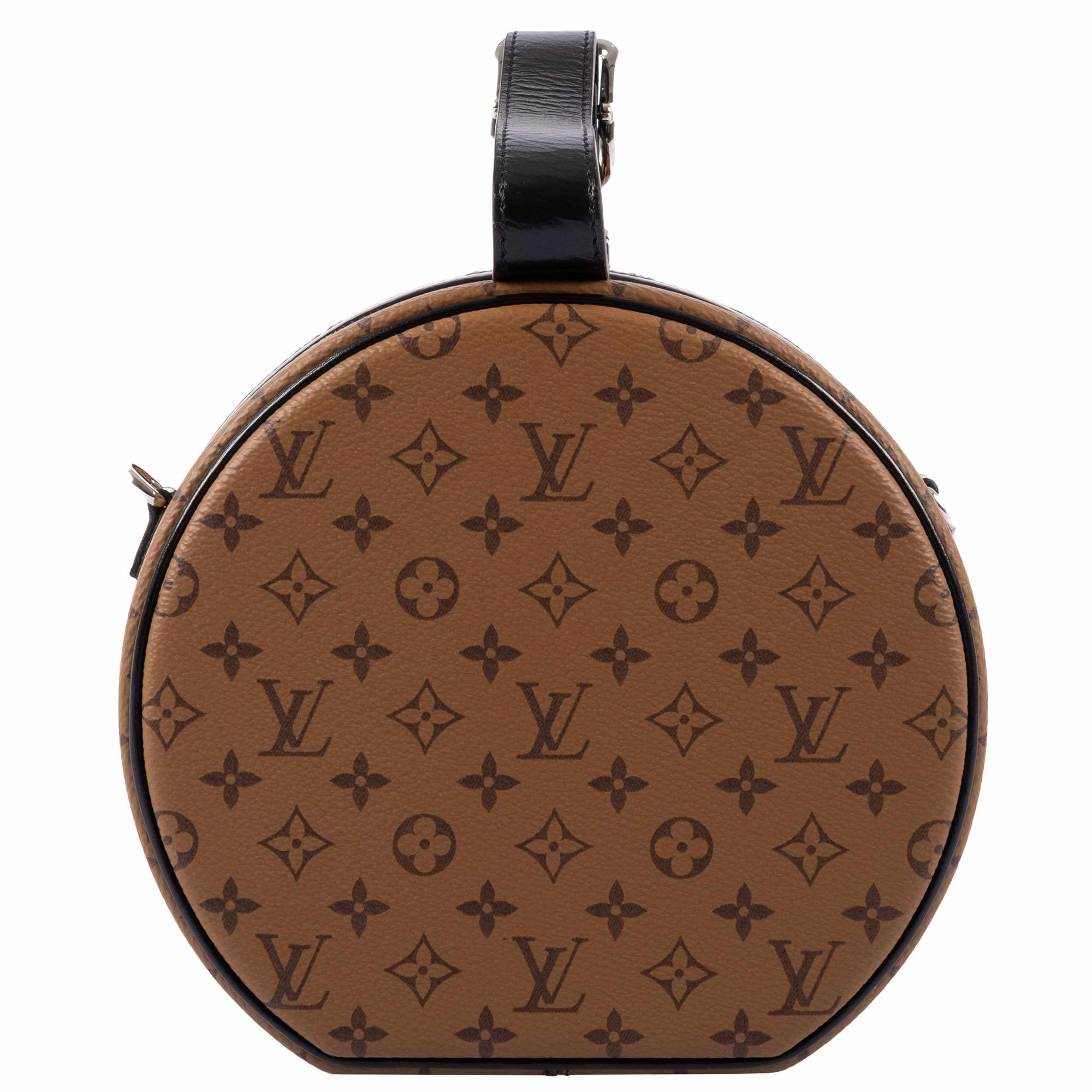 Louis Vuitton Petite Boite Chapeau Reverse Monogram Leopard Silver Hardware