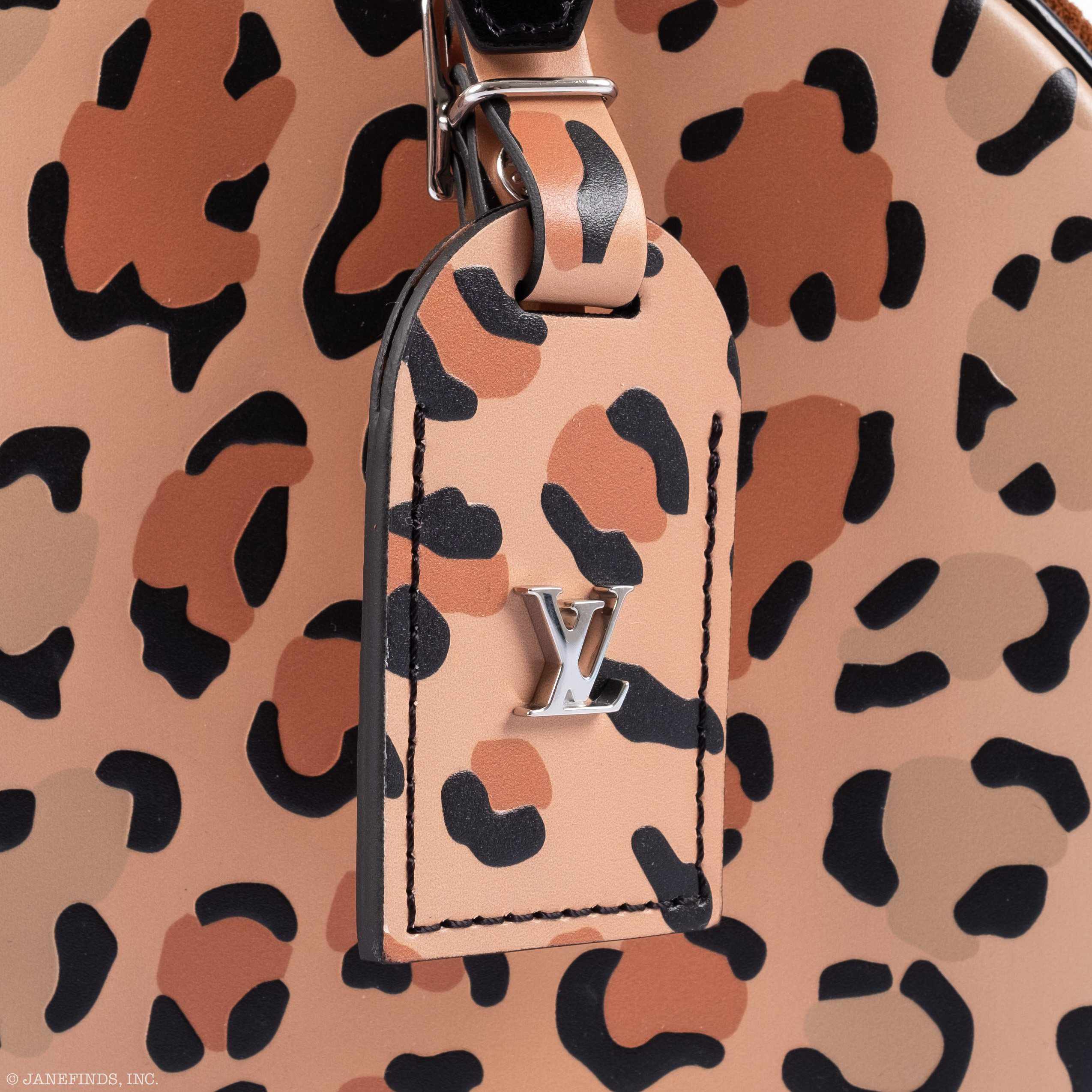 Louis Vuitton Petite Boite Chapeau Reverse Monogram Leopard Silver