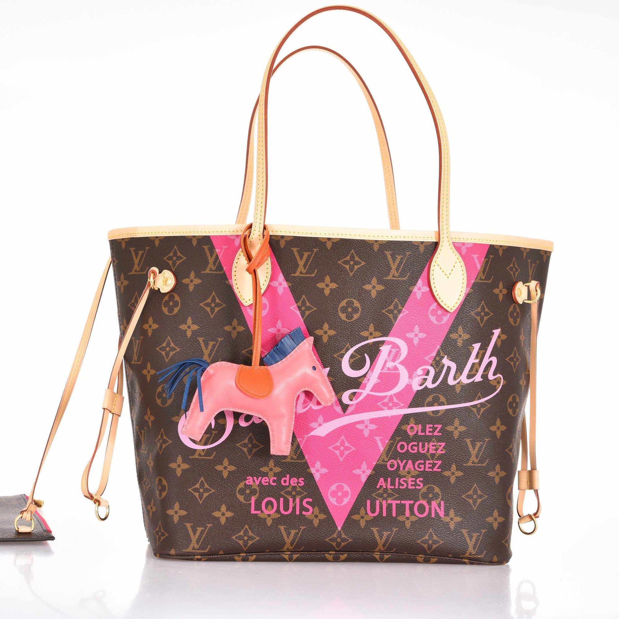 Louis Vuitton Saint Barth Neverfull Rose Ballerine Tote