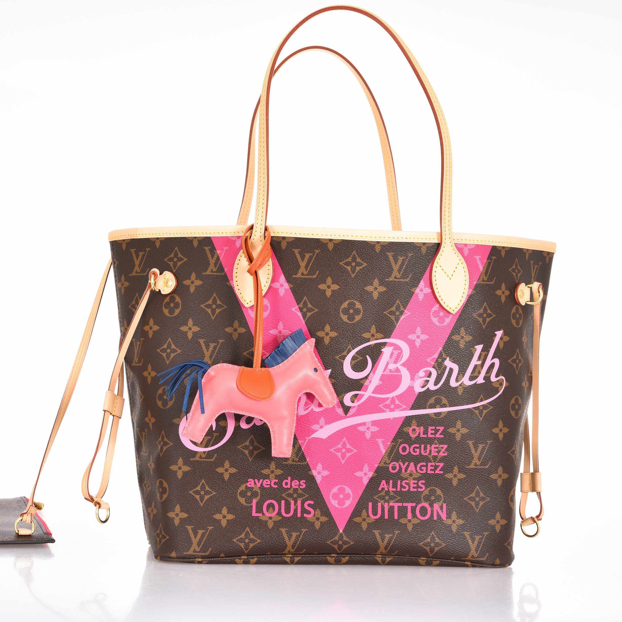 Louis Vuitton Saint Barth Neverfull Rose Ballerine Tote