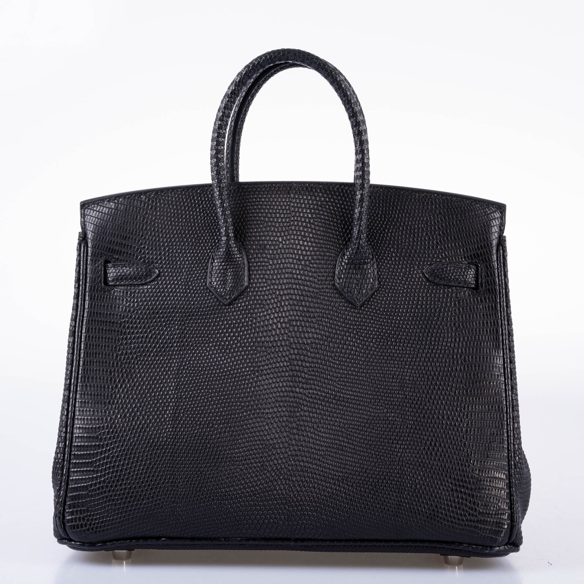 Vintage Hermès Birkin 25 Black Salvator Lizard With Jacob & Co. White Gold & Diamond Hardware - 2009, Square M